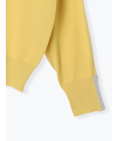Te chichi TERRASSE（テチチテラス）の「Vネック袖ラメラインニット（ニット/セーター・レディース・ブラック/オフホワイト/イエロー/ブルー・F）」の17枚目の写真