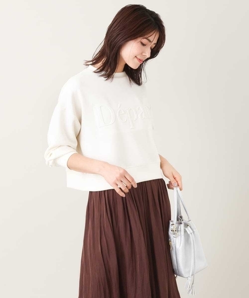 a.v.v(アーヴェヴェ)の「【UVカット】エンボスロゴクロップドトップス(Tシャツ/カットソー・レディース・アイボリー/ミント/ダークインディゴブルー/ネイビー・40/38/36)」の22枚目の写真