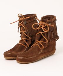 Minnetonka（ミネトンカ）の「【W】【it】【IW3】【ミネトンカ MINNETONKA】 ダブルフリンジ トランパー ブーツ（ブーツ）」