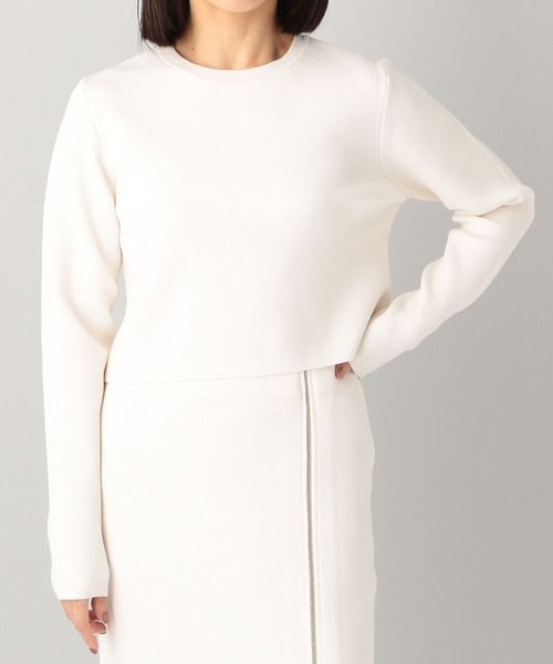 e/rm（イーアールエム）の「【e/rm】シルクコンクロップドプルオーバーニット（ニット/セーター・レディース・ブラック/アイボリー・FREE）」の15枚目の写真