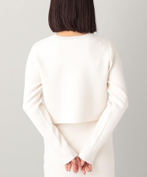 e/rm（イーアールエム）の「【e/rm】シルクコンクロップドプルオーバーニット（ニット/セーター・レディース・ブラック/アイボリー・FREE）」の9枚目の写真