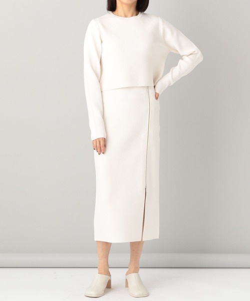 e/rm（イーアールエム）の「【e/rm】シルクコンクロップドプルオーバーニット（ニット/セーター・レディース・ブラック/アイボリー・FREE）」の10枚目の写真