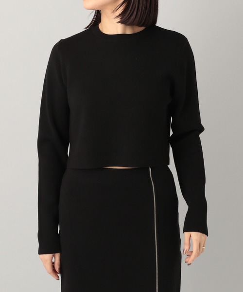 e/rm（イーアールエム）の「【e/rm】シルクコンクロップドプルオーバーニット（ニット/セーター・レディース・ブラック/アイボリー・FREE）」の13枚目の写真