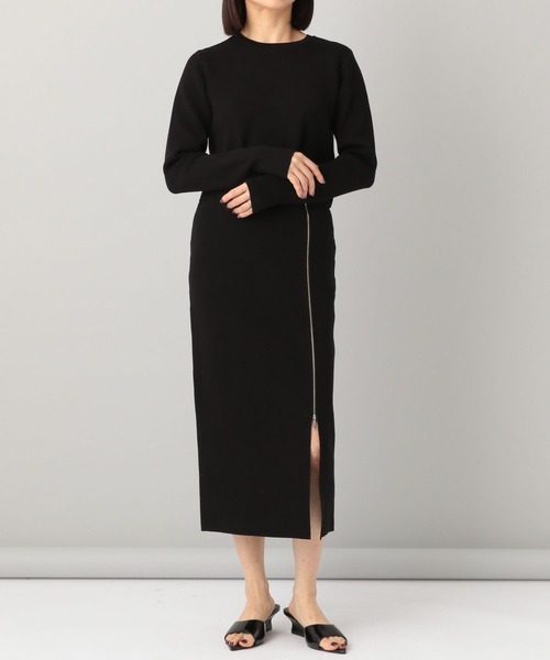 e/rm（イーアールエム）の「【e/rm】シルクコンクロップドプルオーバーニット（ニット/セーター・レディース・ブラック/アイボリー・FREE）」の3枚目の写真