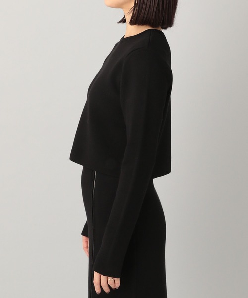 e/rm（イーアールエム）の「【e/rm】シルクコンクロップドプルオーバーニット（ニット/セーター・レディース・ブラック/アイボリー・FREE）」の6枚目の写真