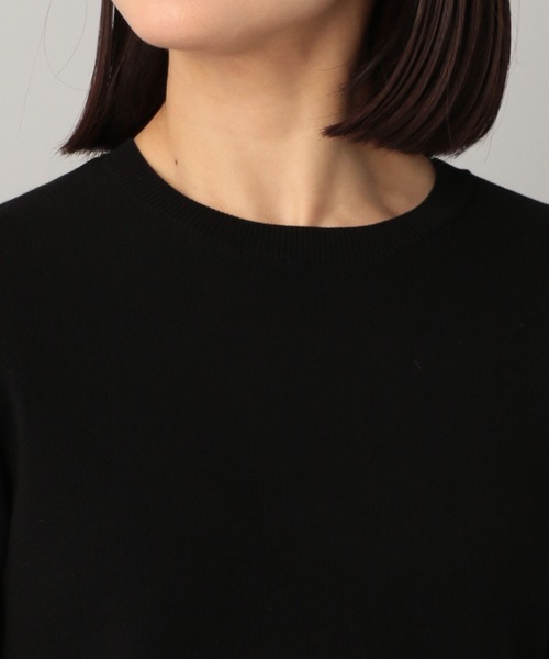 e/rm（イーアールエム）の「【e/rm】シルクコンクロップドプルオーバーニット（ニット/セーター・レディース・ブラック/アイボリー・FREE）」の8枚目の写真