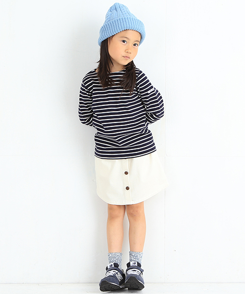 B:MING by BEAMS（ビーミングバイビームス）の「＜VERY12月号掲載＞ビーミング by ビームス / コーデュロイスカート（スカート・キッズ・ホワイト系その他/ブルー・140/110/100/90/130/120）」の12枚目の写真