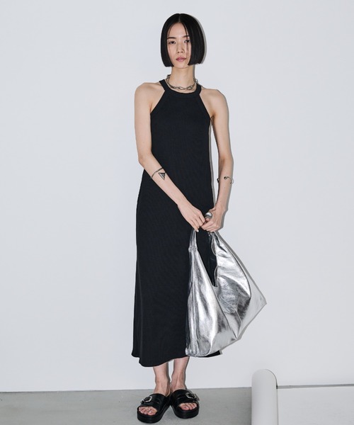 AIC.（エーアイシー）の「パッド付きサーマルアメスリワンピース（ワンピース・レディース・ブラック/ライトグレー・FREE）」の3枚目の写真