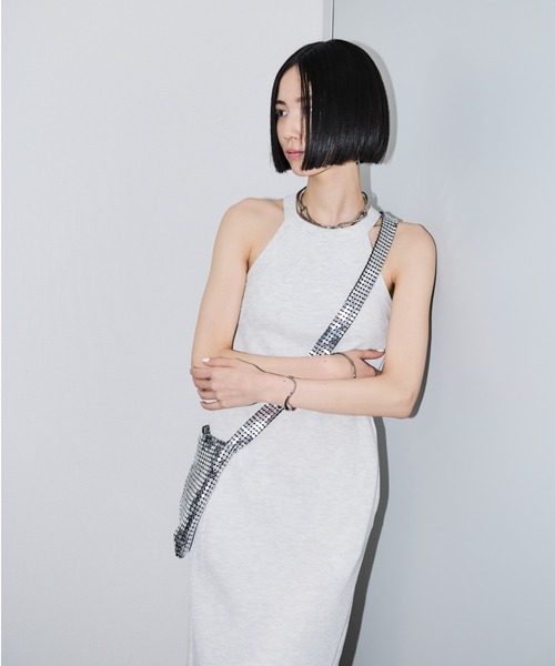 AIC.（エーアイシー）の「パッド付きサーマルアメスリワンピース（ワンピース・レディース・ブラック/ライトグレー・FREE）」の8枚目の写真