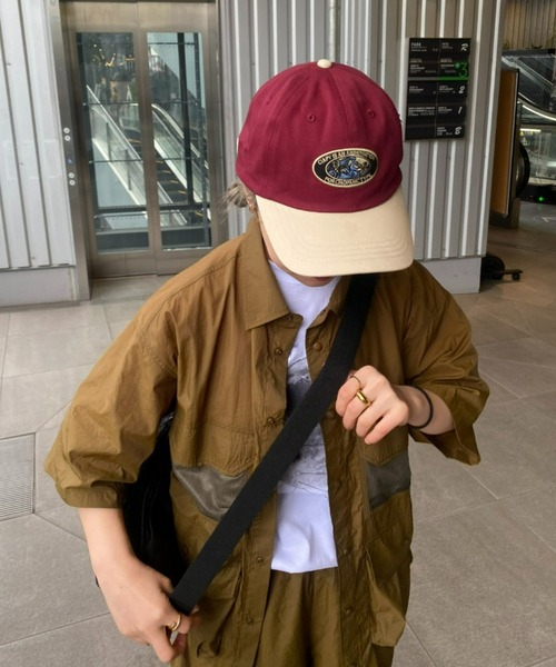 CIAOPANIC TYPY（チャオパニックティピー）の「【UNISEX】ワッペンバイカラーキャップ（キャップ・メンズ・ベージュ/アイボリー/ボルドー/グリーン/チャコールグレー・ONE SIZE）」の13枚目の写真