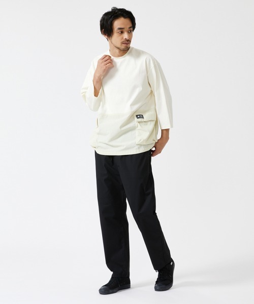 LOGOS(ロゴス)の「【CAMP LOGOS/キャンプロゴス】コットン×ナイロン 7分袖 コンビネーションTシャツ(Tシャツ/カットソー・メンズ・ブラック/チャコールグレー/オフホワイト・L/M/XL)」の13枚目の写真
