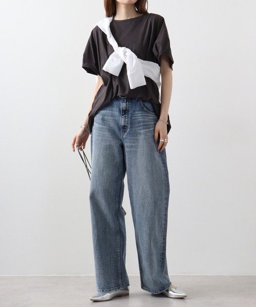 atONE（アットワン）の「atONE ランダムシルエットノースリーブカットソー（Tシャツ/カットソー・レディース・オフホワイト/カーキ/ブラック/ベージュ/チャコールグレー・LL～3L/4L～5L/M-L）」の19枚目の写真