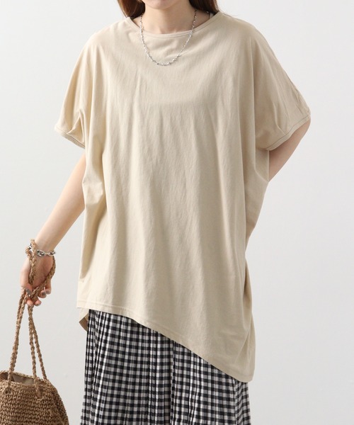 atONE（アットワン）の「atONE ランダムシルエットノースリーブカットソー（Tシャツ/カットソー・レディース・オフホワイト/カーキ/ブラック/ベージュ/チャコールグレー・LL～3L/4L～5L/M-L）」の20枚目の写真