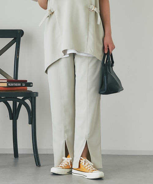 un dix cors（アンディコール）の「ツイードスリットパンツ（スラックス・レディース・ベージュ/オレンジ/ブラック・FREE）」の22枚目の写真