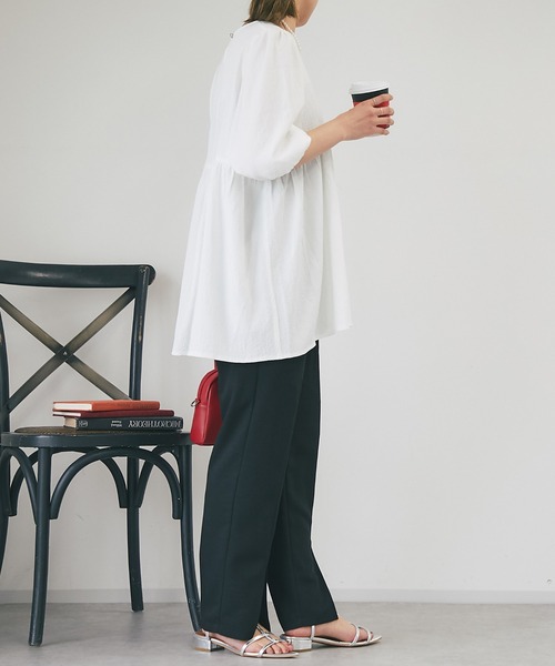 un dix cors（アンディコール）の「ツイードスリットパンツ（スラックス・レディース・ベージュ/オレンジ/ブラック・FREE）」の7枚目の写真