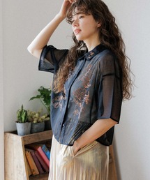 niko and... | シアーメッシュ刺繍シャツ(シャツ/ブラウス)