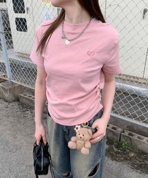 ハート刺繍半袖Tシャツ