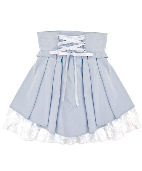 Secret Honey（シークレットハニー）の「サイドアップヘムスカート（スカート・レディース・ブラック/ライトブルー/ブラックミックス・MEDIUM）」の4枚目の写真