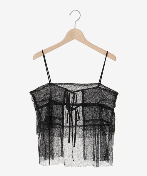 le.coeur blanc（ルクールブラン）の「メロンチュールキャミブラウス（シャツ/ブラウス・レディース・ブラック/モカ・38）」の3枚目の写真