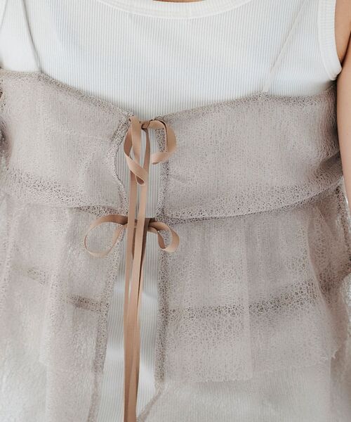 le.coeur blanc（ルクールブラン）の「メロンチュールキャミブラウス（シャツ/ブラウス・レディース・ブラック/モカ・38）」の15枚目の写真