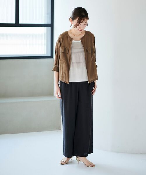 le.coeur blanc（ルクールブラン）の「メロンチュールキャミブラウス（シャツ/ブラウス・レディース・ブラック/モカ・38）」の19枚目の写真