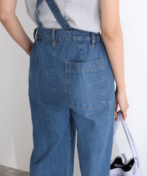 ElegChic（エレグシック）の「取り外し可能サスペンダーデニムワイドパンツ（サロペット/オーバーオール・レディース・ネイビー/ブルー/ネイビー系・M/L/XL/3L/4L）」の14枚目の写真