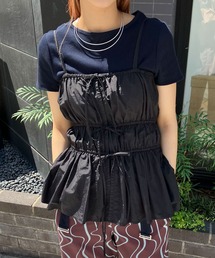 KBF | ギャザーリボンビスチェ(ベスト)