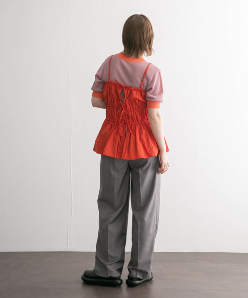 KBF（ケイビーエフ）の「ギャザーリボンビスチェ（ベスト）」 - WEAR