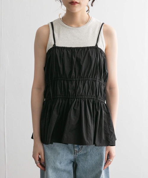 KBF(ケイビーエフ)の「ギャザーリボンビスチェ(ベスト・レディース・レッド系その他/アイボリー/ブラック・ONE)」の21枚目の写真