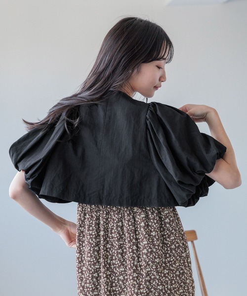 LOWRYS FARM（ローリーズファーム）の「ＰＵＴＯＮボレロ　108011（カーディガン/ボレロ・レディース・アイボリー/ブラック・FREE）」の10枚目の写真