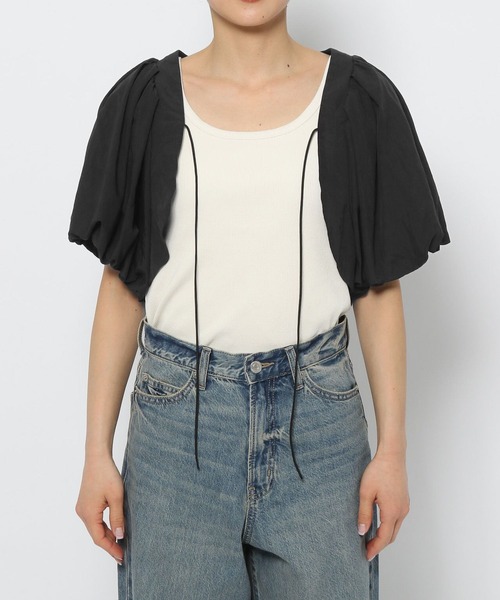 LOWRYS FARM（ローリーズファーム）の「ＰＵＴＯＮボレロ　108011（カーディガン/ボレロ・レディース・アイボリー/ブラック・FREE）」の13枚目の写真