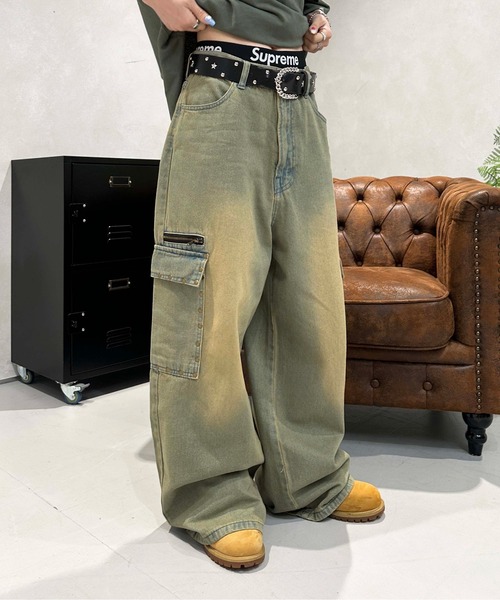 sedacle（セダクル）の「スタッズカーゴデニム（デニムパンツ）」 - WEAR