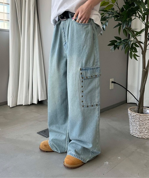 sedacle（セダクル）の「スタッズカーゴデニム（デニムパンツ・メンズ・ブラック/ブルー/インディゴブルー/ダークインディゴブルー・SMALL/MEDIUM/LARGE）」の22枚目の写真
