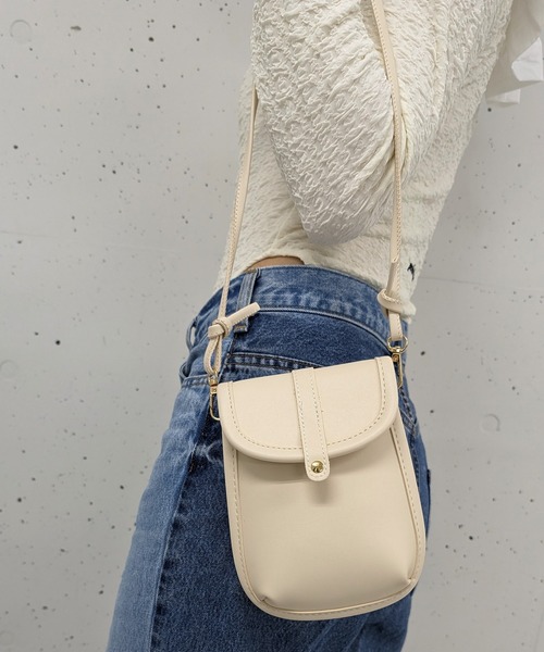 RUBY AND YOU（ルビーアンドユー）の「［select］フラップショルダーバッグ（ショルダーバッグ・レディース・ブラック/アイボリー/ブラウン・FREE）」の13枚目の写真