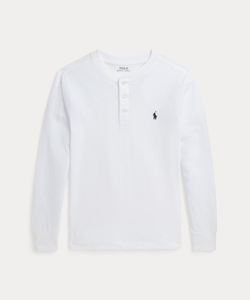 POLO RALPH LAUREN CHILDRENSWEAR（ポロ ラルフ ローレン チルドレンズウェア）の「コットン ジャージー ヘンリー シャツ（Tシャツ/カットソー・キッズ・ホワイト・L/M/S/XL）」の4枚目の写真
