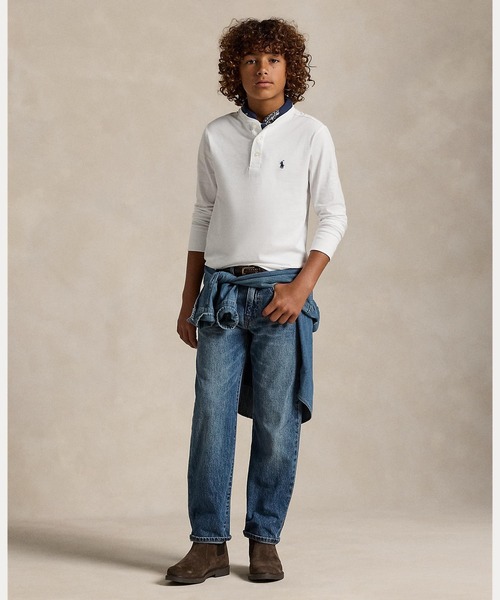 POLO RALPH LAUREN CHILDRENSWEAR（ポロ ラルフ ローレン チルドレンズウェア）の「コットン ジャージー ヘンリー シャツ（Tシャツ/カットソー・キッズ・ホワイト・L/M/S/XL）」の6枚目の写真