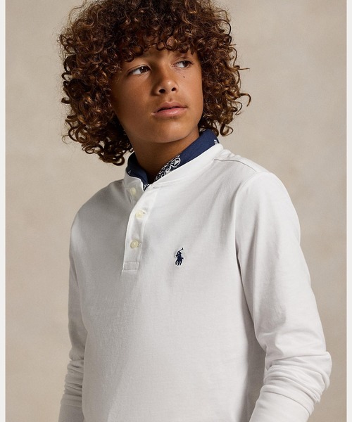 POLO RALPH LAUREN CHILDRENSWEAR（ポロ ラルフ ローレン チルドレンズウェア）の「コットン ジャージー ヘンリー シャツ（Tシャツ/カットソー・キッズ・ホワイト・L/M/S/XL）」の7枚目の写真
