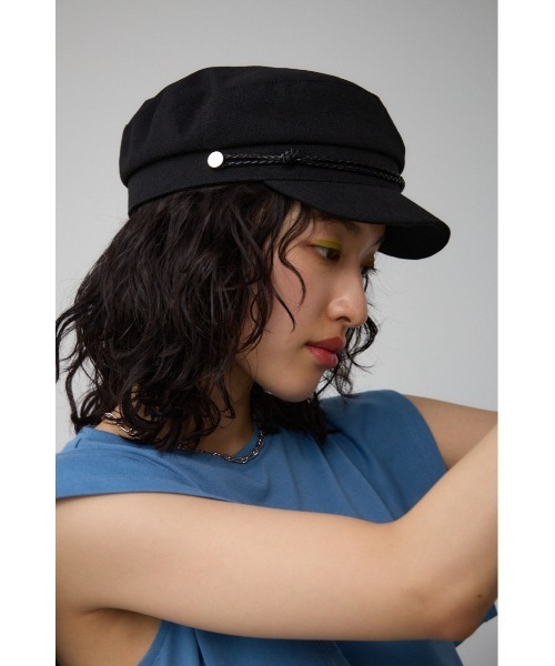 AZUL by moussy(アズールバイマウジー)の「ブレイディッドロープキャスケット(キャップ・レディース・ベージュ/ブラック・FREE)」の10枚目の写真