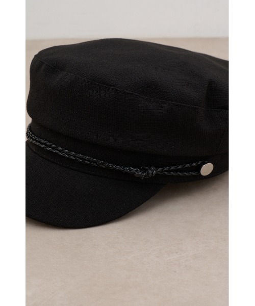 AZUL by moussy(アズールバイマウジー)の「ブレイディッドロープキャスケット(キャップ・レディース・ベージュ/ブラック・FREE)」の4枚目の写真