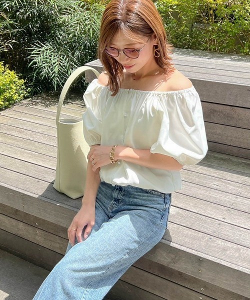 AMELY(エミリー)の「【コラボ】マルチウェイオフショルダー(シャツ/ブラウス・レディース・ホワイト/ブラック/ホワイト系その他/ブラック系その他・フリー)」の12枚目の写真