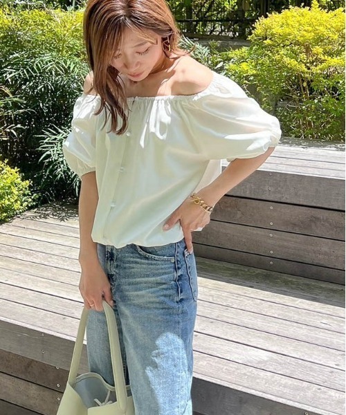 AMELY(エミリー)の「【コラボ】マルチウェイオフショルダー(シャツ/ブラウス・レディース・ホワイト/ブラック/ホワイト系その他/ブラック系その他・フリー)」の8枚目の写真