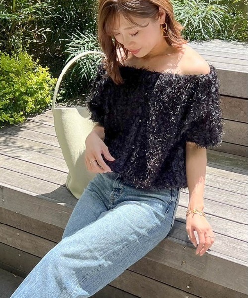 AMELY(エミリー)の「【コラボ】マルチウェイオフショルダー(シャツ/ブラウス・レディース・ホワイト/ブラック/ホワイト系その他/ブラック系その他・フリー)」の16枚目の写真
