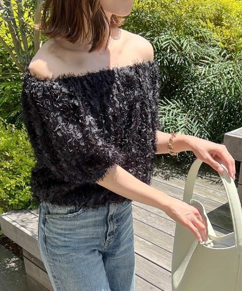 AMELY(エミリー)の「【コラボ】マルチウェイオフショルダー(シャツ/ブラウス・レディース・ホワイト/ブラック/ホワイト系その他/ブラック系その他・フリー)」の5枚目の写真