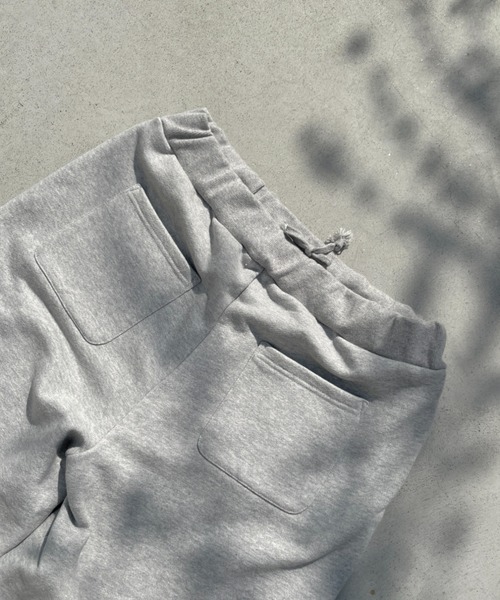 CAMPHOR WOOD（カンファーウッド）の「roll neck wide baggy sweat half pants / ロールネックスウェットワイドバギーハーフパンツ（スウェットパンツ・メンズ・オートミール/杢グレー・SMALL/MEDIUM/LARGE）」の12枚目の写真