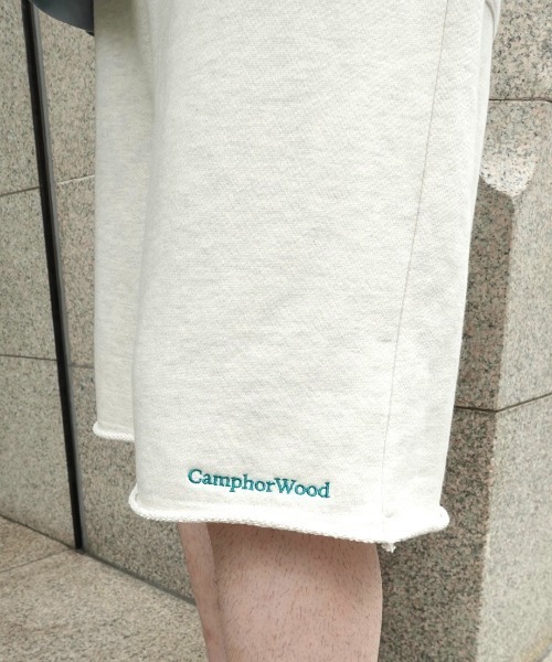 CAMPHOR WOOD（カンファーウッド）の「roll neck wide baggy sweat half pants / ロールネックスウェットワイドバギーハーフパンツ（スウェットパンツ・メンズ・オートミール/杢グレー・SMALL/MEDIUM/LARGE）」の14枚目の写真
