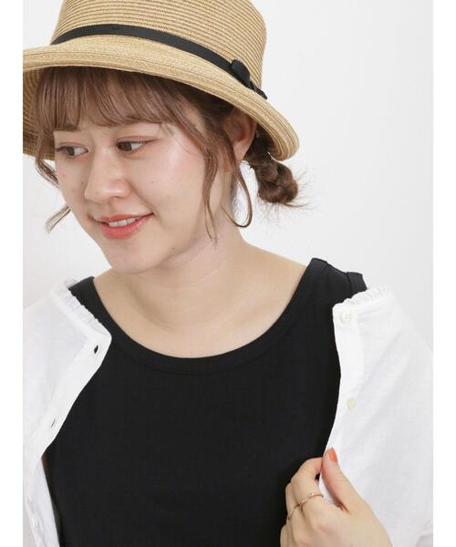 Samansa Mos2（サマンサ モスモス）の「【USAコットン】ノースリーブ（タンクトップ・レディース・ブラック/オフホワイト/モカ/パープル/マスタード/グリーン・F）」の9枚目の写真