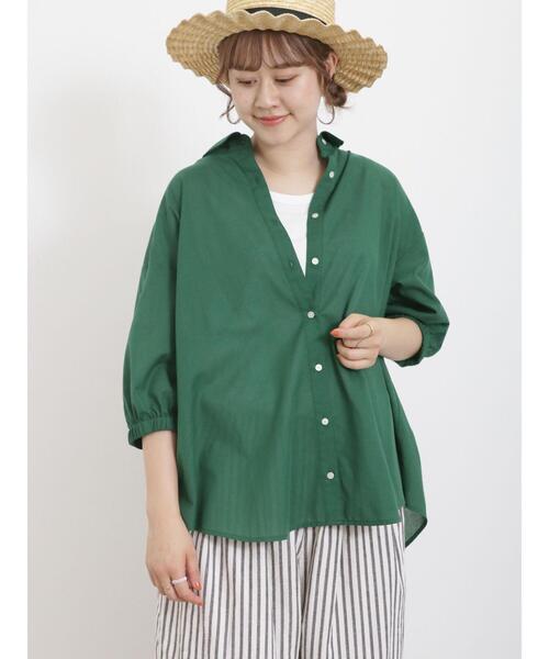 Samansa Mos2（サマンサ モスモス）の「【USAコットン】ノースリーブ（タンクトップ・レディース・ブラック/オフホワイト/モカ/パープル/マスタード/グリーン・F）」の12枚目の写真