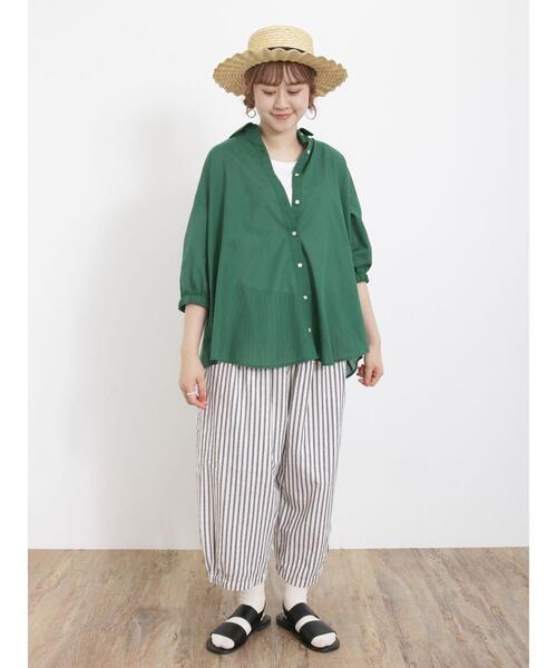 Samansa Mos2（サマンサ モスモス）の「【USAコットン】ノースリーブ（タンクトップ・レディース・ブラック/オフホワイト/モカ/パープル/マスタード/グリーン・F）」の15枚目の写真