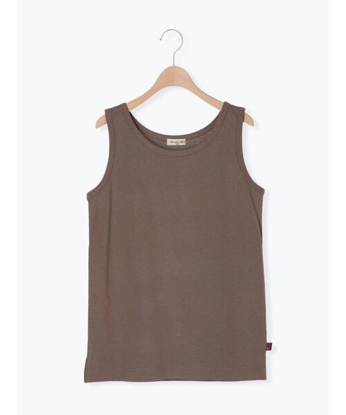 Samansa Mos2（サマンサ モスモス）の「【USAコットン】ノースリーブ（タンクトップ・レディース・ブラック/オフホワイト/モカ/パープル/マスタード/グリーン・F）」の16枚目の写真