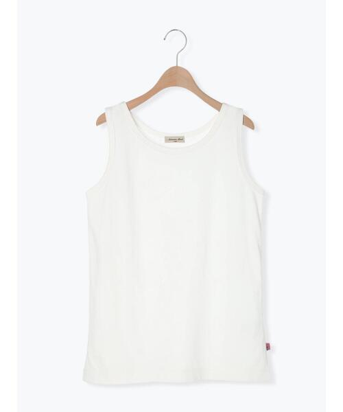 Samansa Mos2（サマンサ モスモス）の「【USAコットン】ノースリーブ（タンクトップ・レディース・ブラック/オフホワイト/モカ/パープル/マスタード/グリーン・F）」の18枚目の写真
